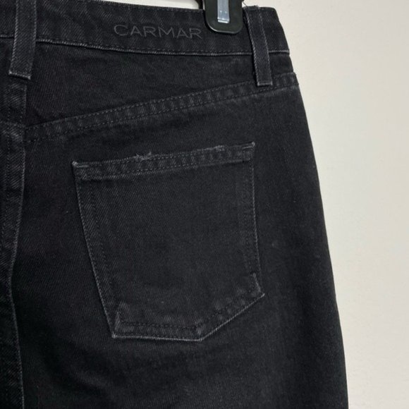 Carmar Black‎ Floral Distressed Mom Jeans 27 - Picture 5 of 5